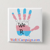 We R1 Transgender Hand Button (Voorkant)