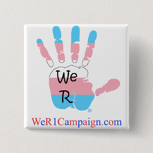 We R1 Transgender Hand Button (Voorkant)