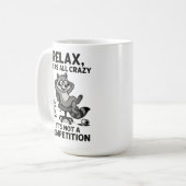 We’re All Crazy Funny Sarcastic Mental Health Humo Koffiemok (Voorkant links)