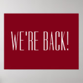 We’re Back Rood Poster (Voorkant)