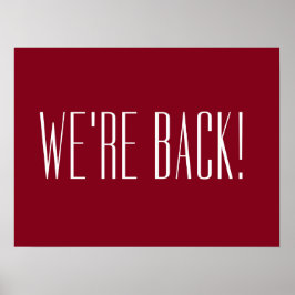 We’re Back Rood Poster
