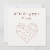 We’re Doing Great. Mostly Feestdagenkaart (Voorkant)