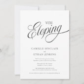 We’re Eloping Photo Announcement Invitation Kaart (Voorkant)