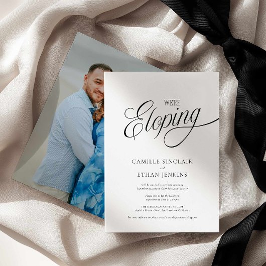 We’re Eloping Photo Announcement Invitation Kaart