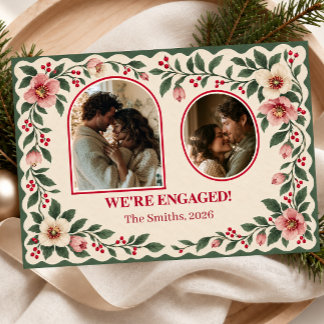 We’re Engaged Christmas 2 Foto Feestdagenkaart