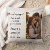 We’re Engaged Personalized Photo Throw Pillow Kussen (Deken)