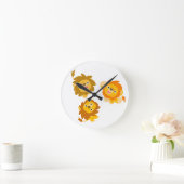 "We re Here!" Cute Cartoon Lions Wall Clock Ronde Klok (Huis)