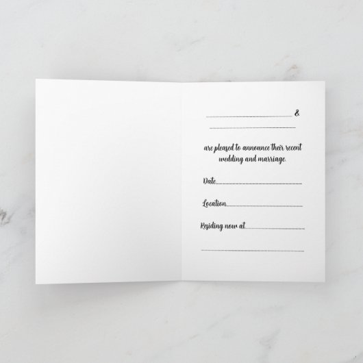 We’re Married Trouwkaart Chicory (Binnen)