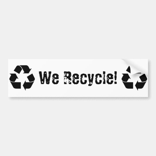 We Recyclen Bumpersticker (Voorkant)