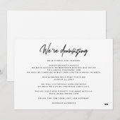 We reduceren elegante minimale kleinere bruiloft aankondiging (Voorkant / Achterkant)