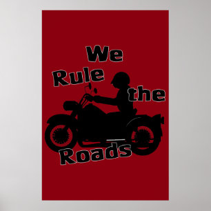 We regelen het Poster van de Wegen (Biker)