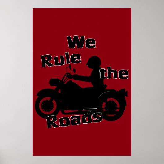We regelen het Poster van de Wegen (Biker) (Voorkant)