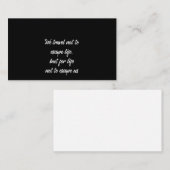 we reizen niet om te ontsnappen , maar om te leven visitekaartje (Voorkant / Achterkant)