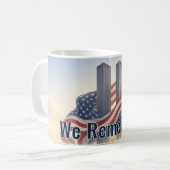 We Remember Koffiemok Bewerkbaar Bericht (Voorkant links)