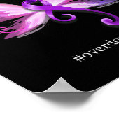 We Remember Overdose Awareness Day Paarse Lint Poster (Hoek)