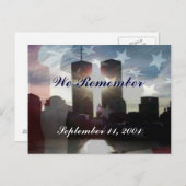 We Remember September 11th Postcard Briefkaart (Voorkant / Achterkant)