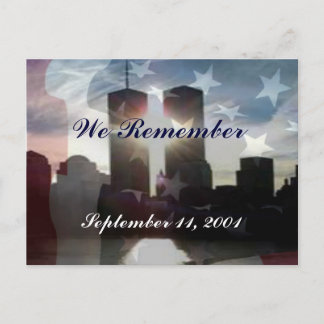 We Remember September 11th Postcard Briefkaart