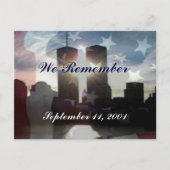 We Remember September 11th Postcard Briefkaart (Voorkant)