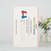 We Respect Each Other-certificaat briefpapier (Staand voorkant)