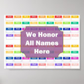 We respecteren alle Names Diversity & Equity Poste Poster (Voorkant)