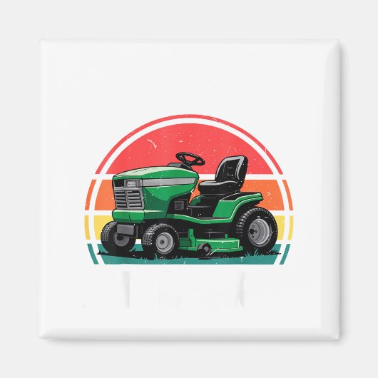 We Ride At Dawn Riding Lawn Mower Toddler Funny Mo Magneet (Voorkant)