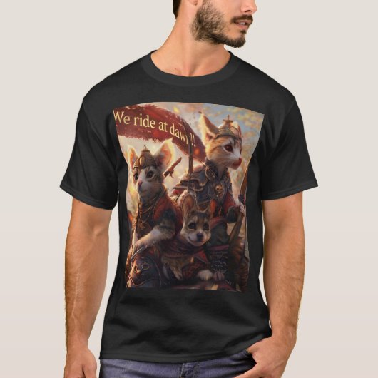 We rijden bij Dawn-Warrior Cats Digital Art T-shirt (Voorkant)