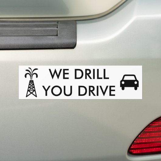 We rijden, jij rijdt witte Bumpersticker (Op auto)