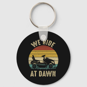 We rijden op Dawn Lawnmower Fathers Day Sleutelhanger