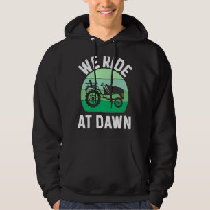 We rijden op Dawn Lawnmower Lawn Mowing Dad Yard W Hoodie