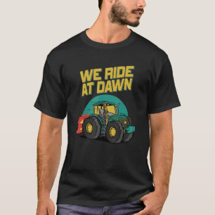 We rijden op Dawn papa Lawn Mower Make Laugh Day Y T-shirt