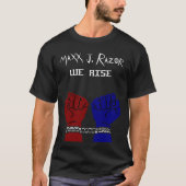 We Rise beroemd gemaakt door Maxx J. Razor T-shirt (Voorkant)