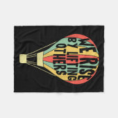 We Rise By Lifting Others Funny Air Balloon Motiva Fleece Deken (Voorkant (Horizontaal))