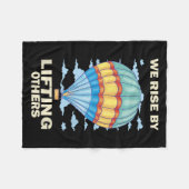 We Rise By Lifting Others Insrational Hot Air Ball Fleece Deken (Voorkant (Horizontaal))