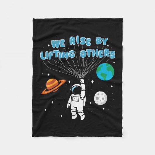We Rise By Lifting Others Motivational Quote Insra Fleece Deken (Voorkant)