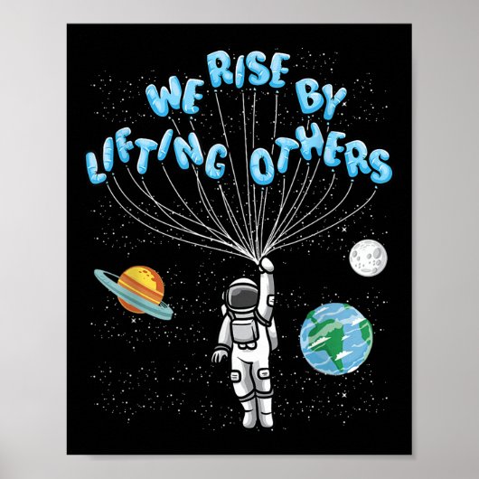 We Rise Motivational Quote - Clic Fit, Short Sleev Poster (Voorkant)