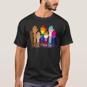 We Rise Samen LGBT Lesbisch Gay Biseksueel Pride M T-shirt (Voorkant)