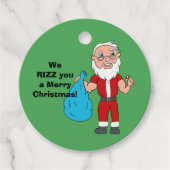 We Rizz You a Merry Christmas Custom Santa Bedankjes Labels (Voorkant)