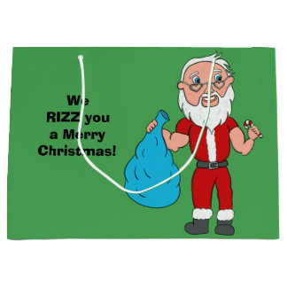 We Rizz You a Merry Christmas Custom Santa Groot Cadeauzakje
