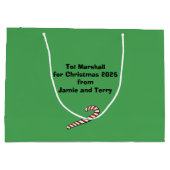 We Rizz You a Merry Christmas Custom Santa Groot Cadeauzakje (Achterkant)