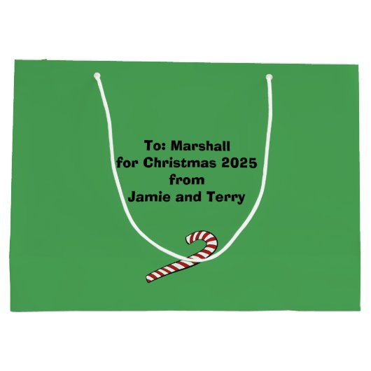 We Rizz You a Merry Christmas Custom Santa Groot Cadeauzakje (Achterkant)