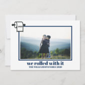 We rolden ermee | Humor met feestdagen Feestdagenkaart (Voorkant)