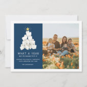 We rolden met het grappige 2020 foto feestdagenkaart (Voorkant)