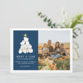 We rolden met het grappige 2020 foto feestdagenkaart (Staand voorkant)