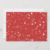 We rolden met het rode en witte sterren 2020 foto feestdagenkaart (Achterkant)