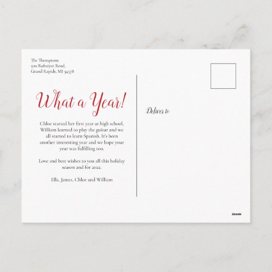 We Rolled With It Foto Grappige Kerstmis Feestdagenkaart (Achterkant)