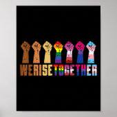 We ruisen samen zwarte pride Blm lgbt Poster (Voorkant)