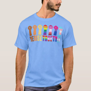 We ruisen samen zwarte pride BLM LGBT verhoogd T-shirt