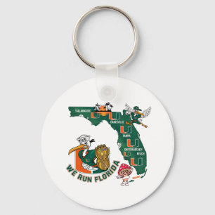 We Run Florida Voetbal Fan Gameday Grafisch  Sleutelhanger