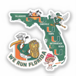 We Run Florida Voetbal Fan Gameday Grafisch  Sticker