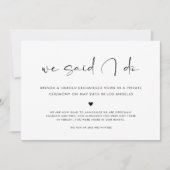 We Said I Do Trouwfeest Aankondiging (Voorkant)